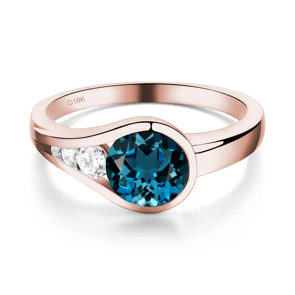 London Blue Topaz Rupert's Drop Ring - Image 6