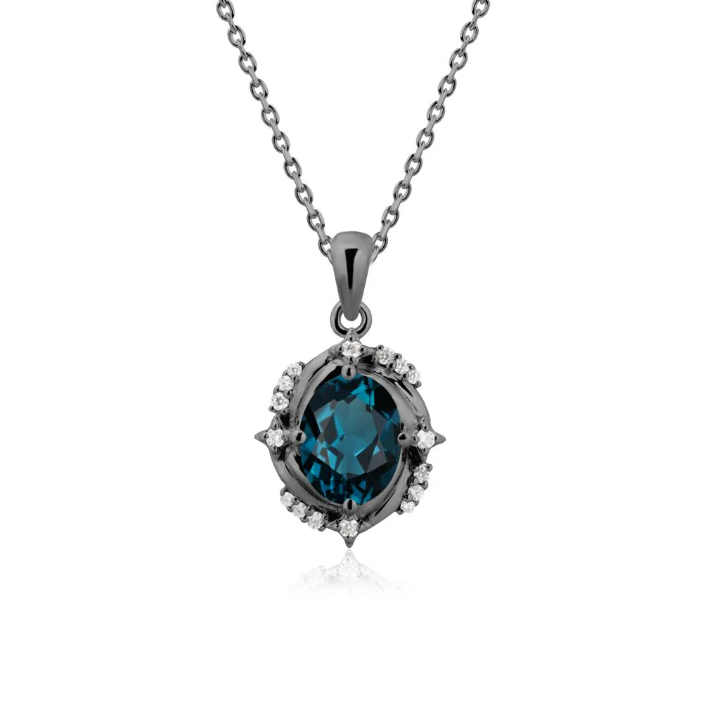 London Blue Topaz Shooting Star Necklace