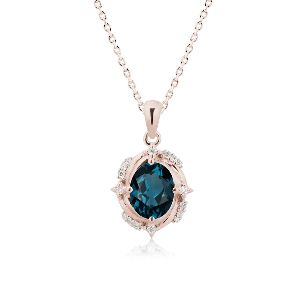London Blue Topaz Shooting Star Necklace - Image 2