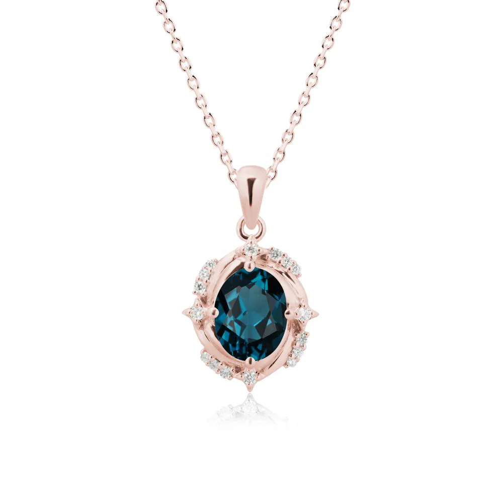 London Blue Topaz Shooting Star Necklace - Image 5