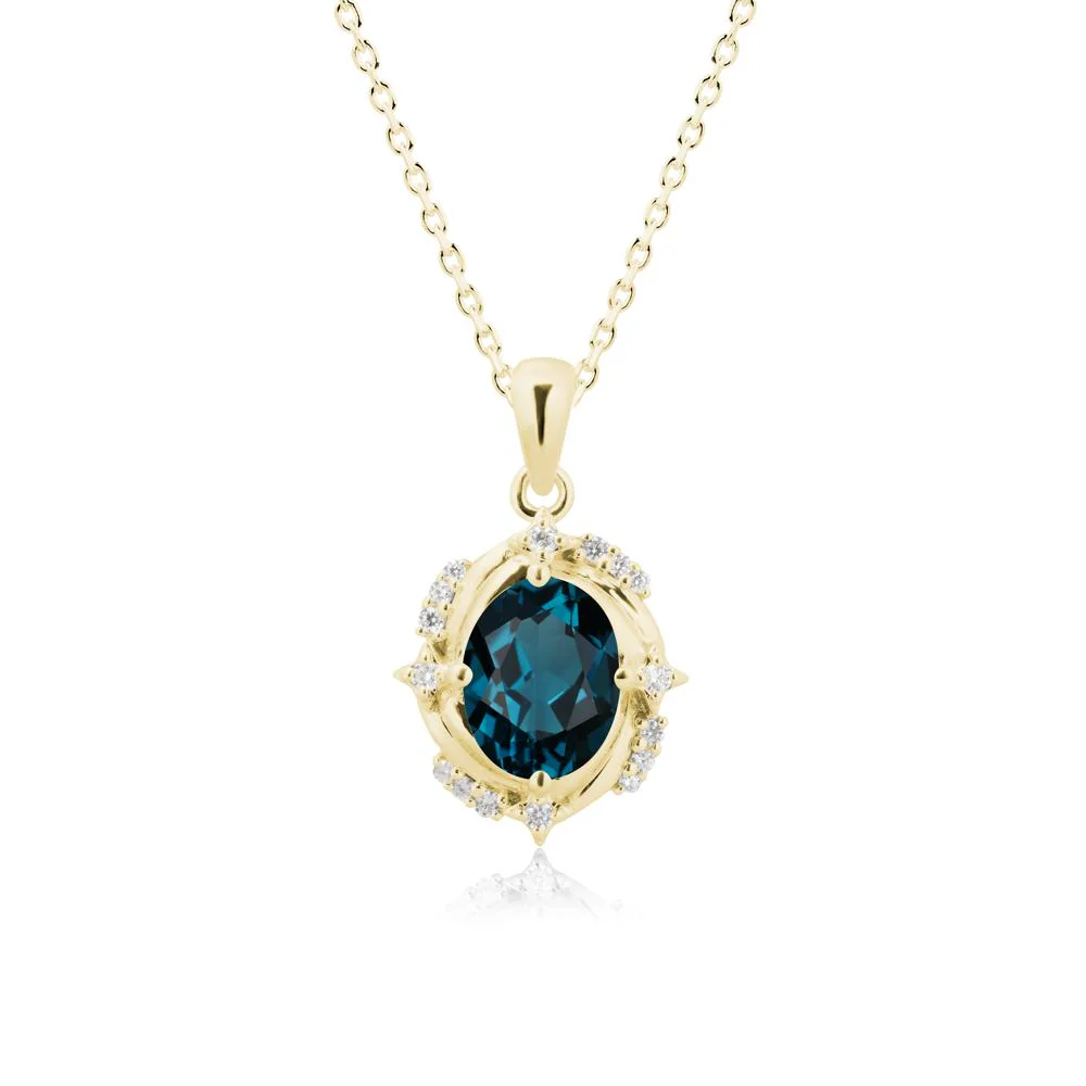 London Blue Topaz Shooting Star Necklace - Image 7
