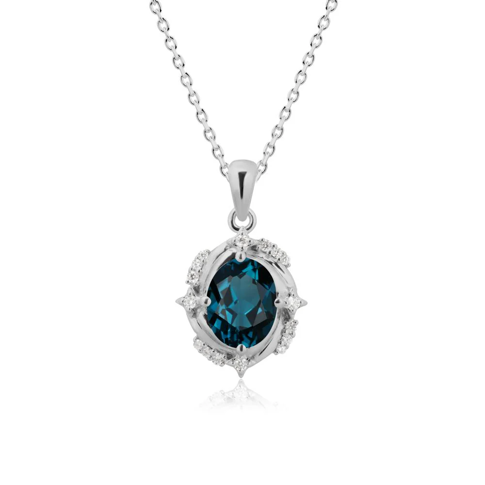 London Blue Topaz Shooting Star Necklace - Image 8