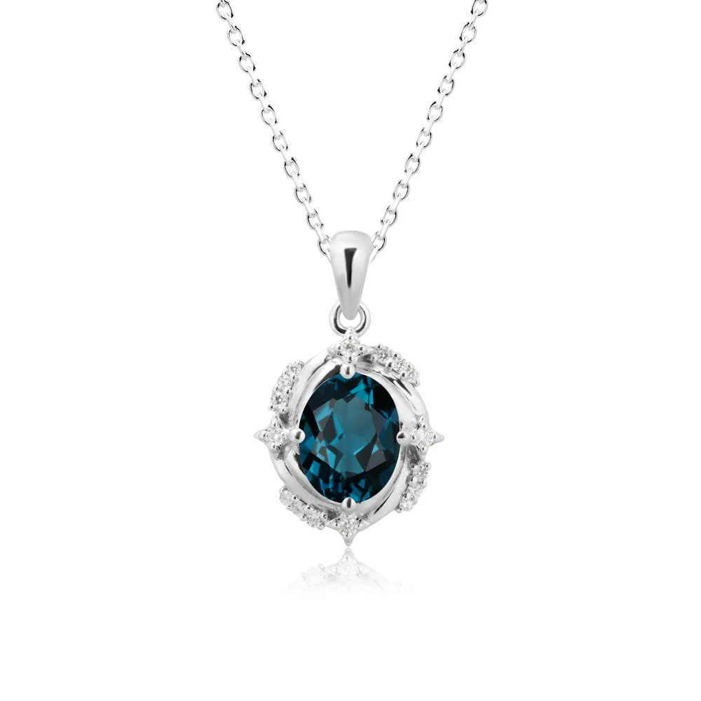 London Blue Topaz Shooting Star Necklace - Image 9