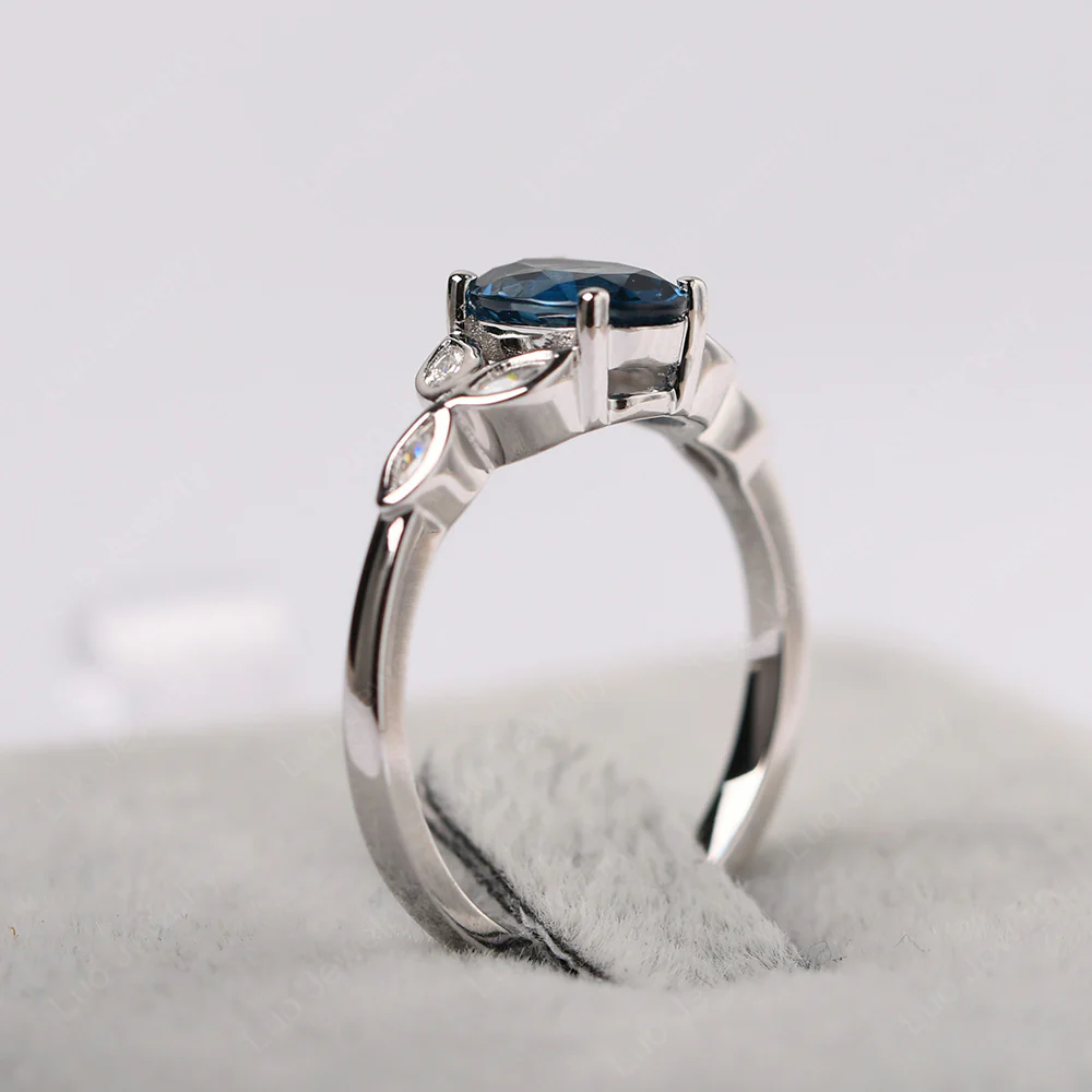 Oval Celtic London Blue Topaz Ring - Image 5