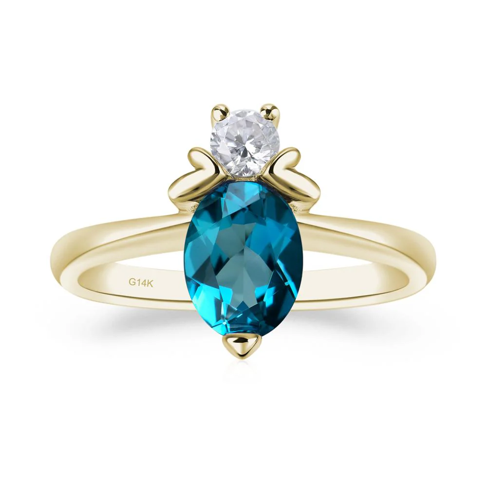 London Blue Topaz Bee Ring