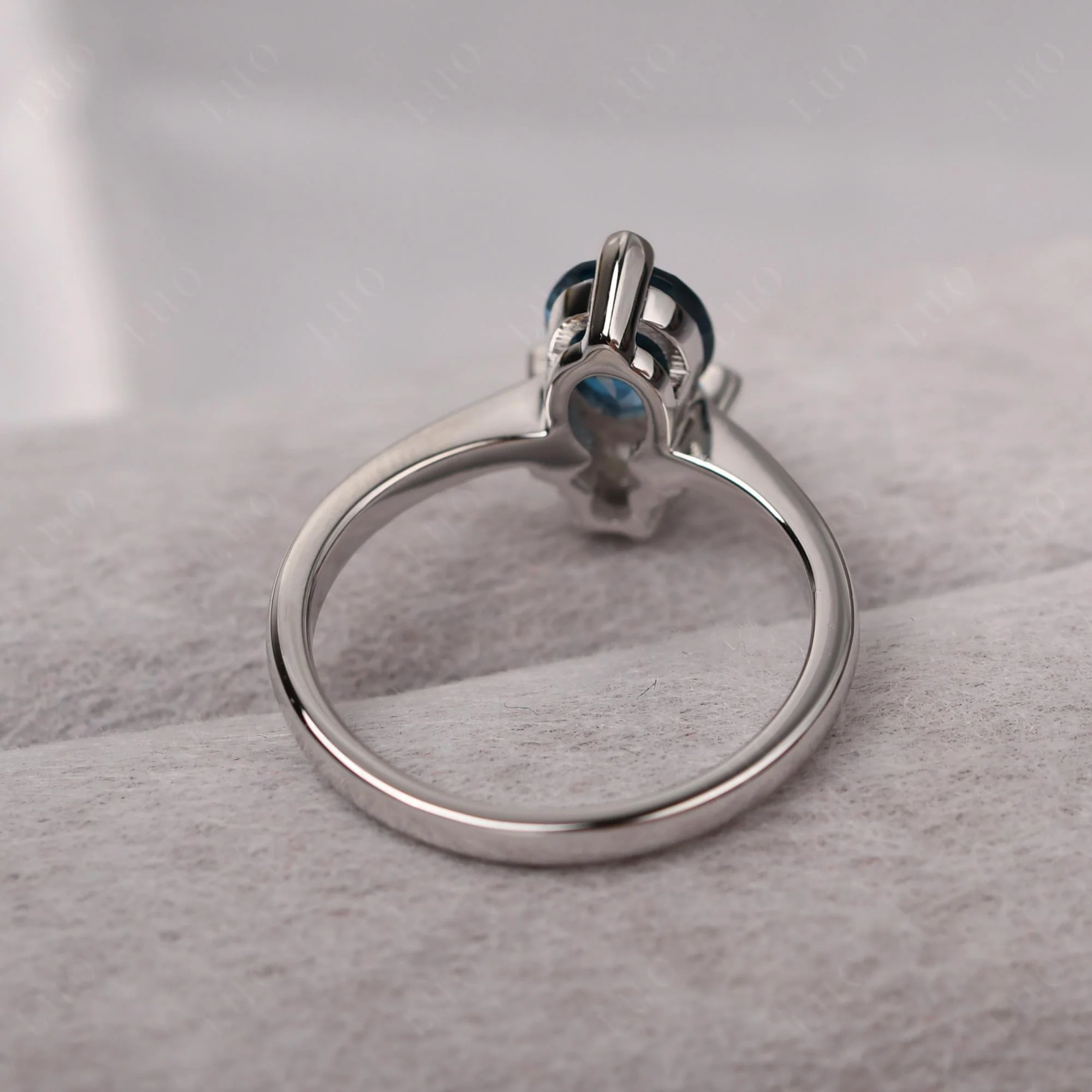 London Blue Topaz Bee Ring - Image 12