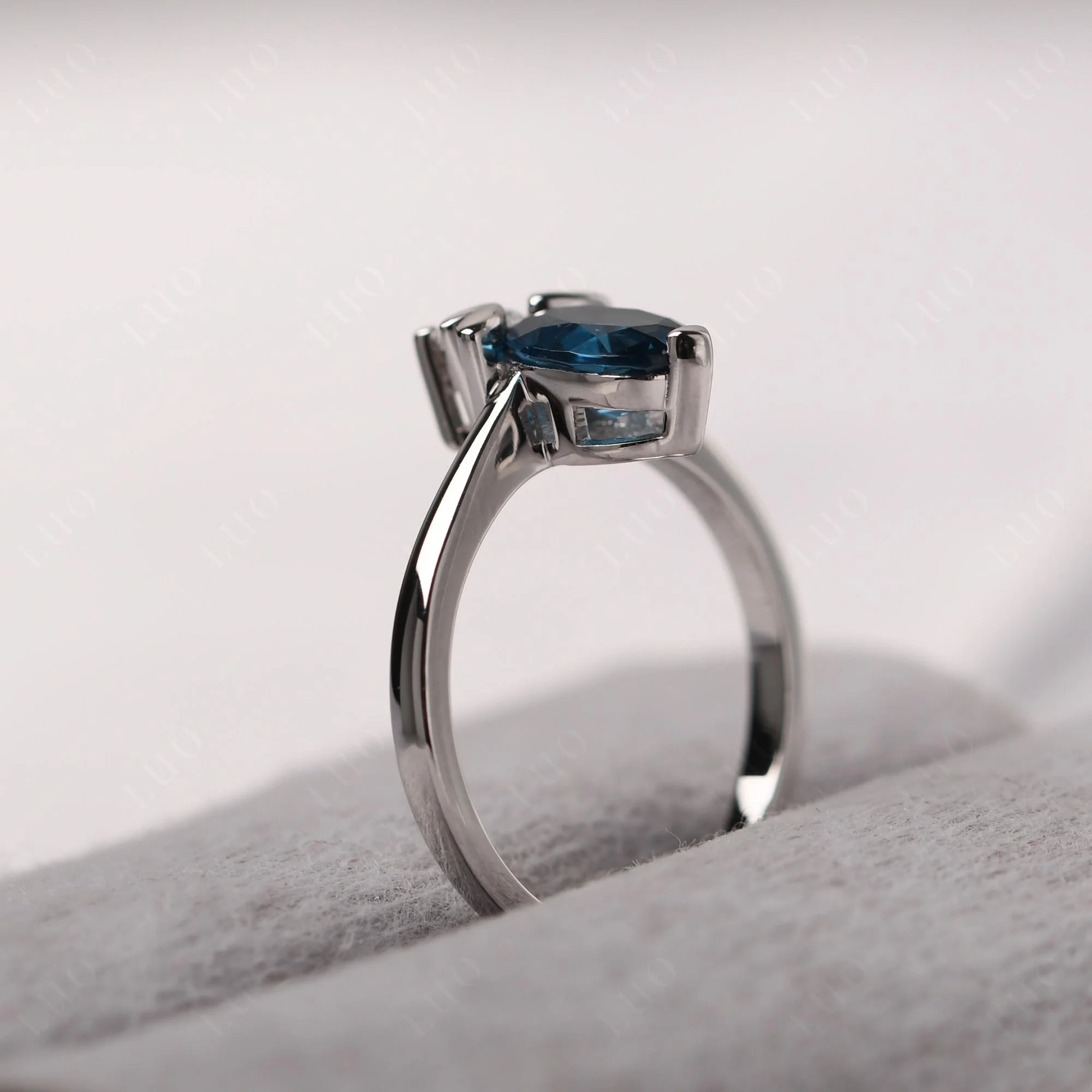 London Blue Topaz Bee Ring - Image 13