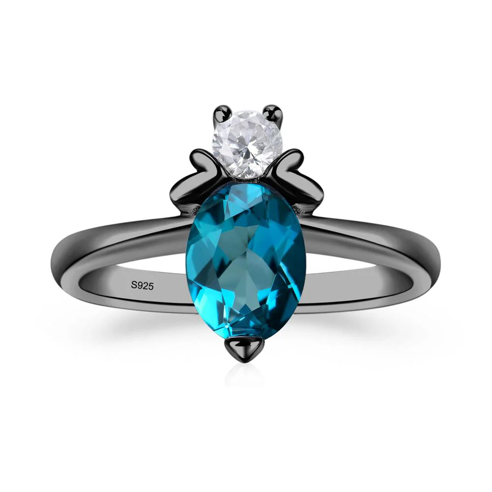 London Blue Topaz Bee Ring - Image 3