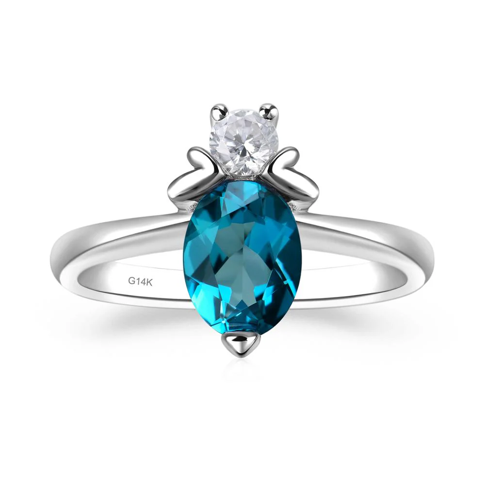 London Blue Topaz Bee Ring - Image 4