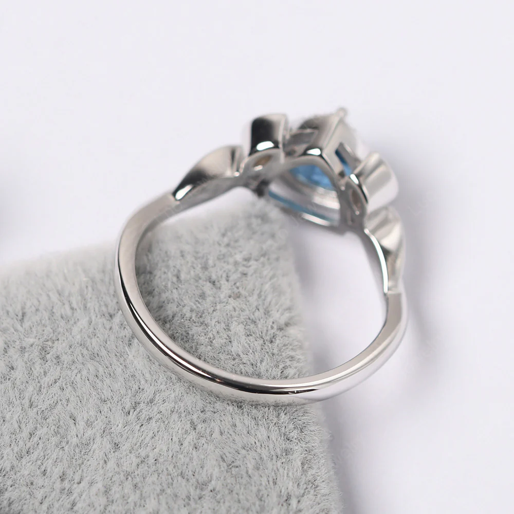 Trillion Cut London Blue Topaz Art Deco Ring - Image 5
