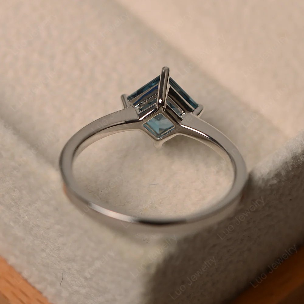 London Blue Topaz Kite Set Ring - Image 3