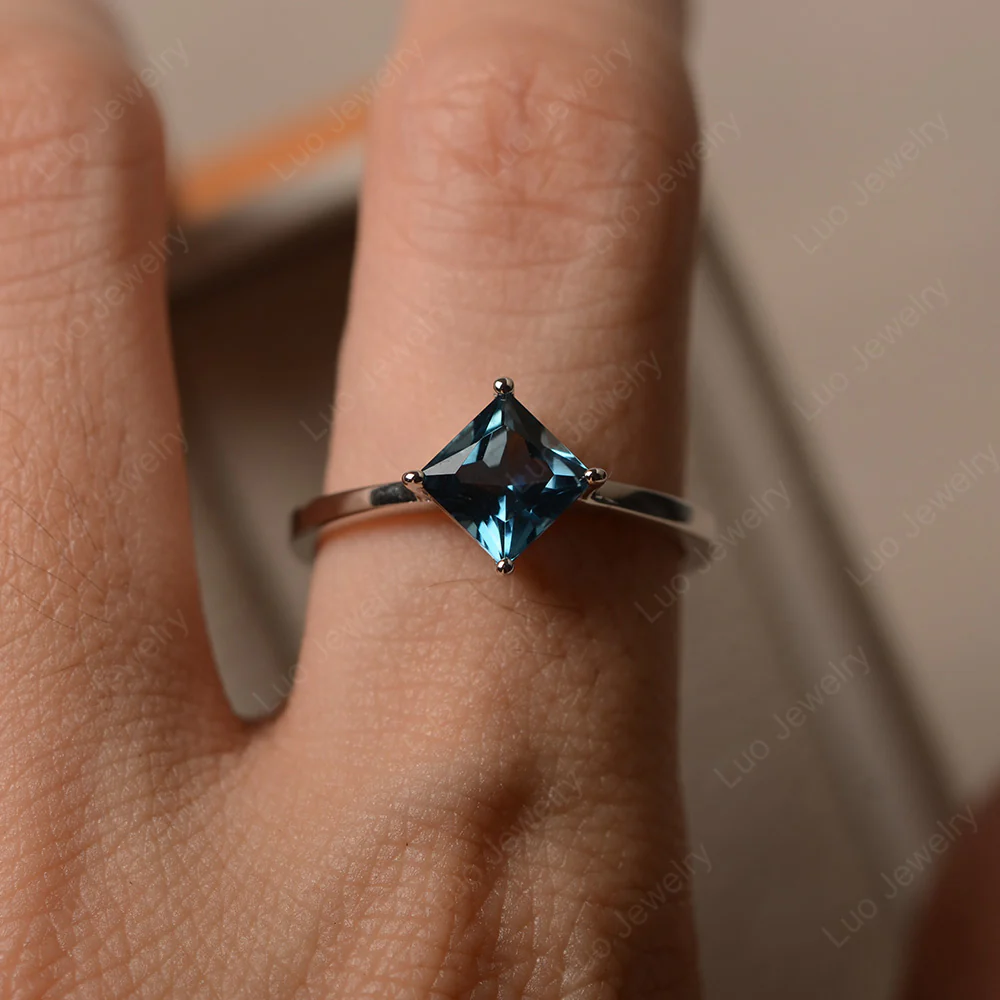 London Blue Topaz Kite Set Ring - Image 4