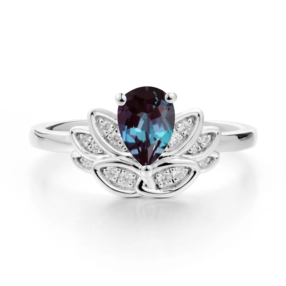 Lotus Flower Alexandrite Ring - Image 5