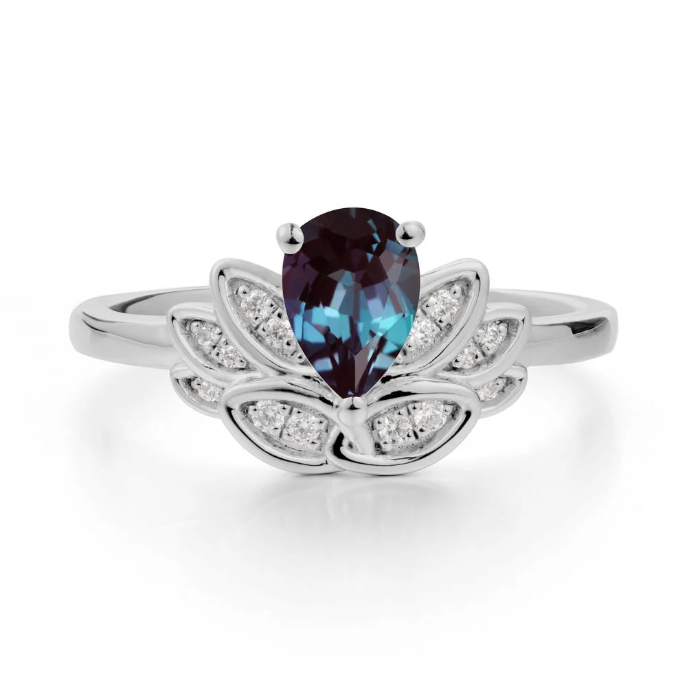 Lotus Flower Alexandrite Ring - Image 8