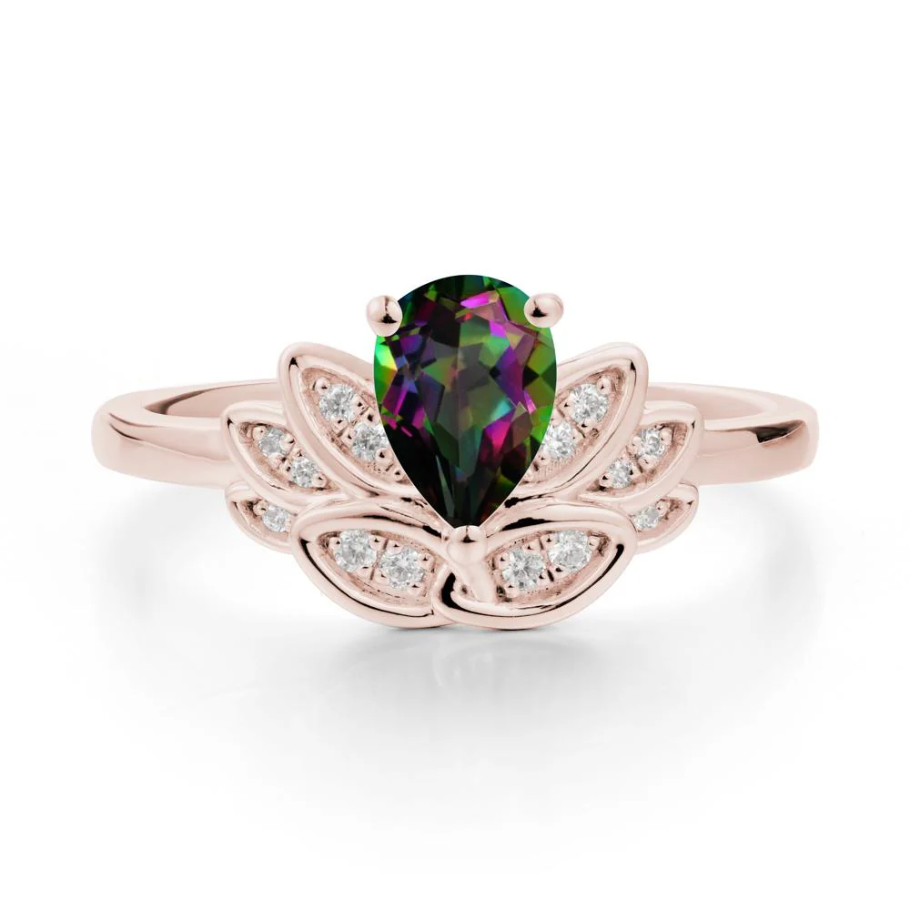 Lotus Flower Mystic Topaz Ring - Image 2