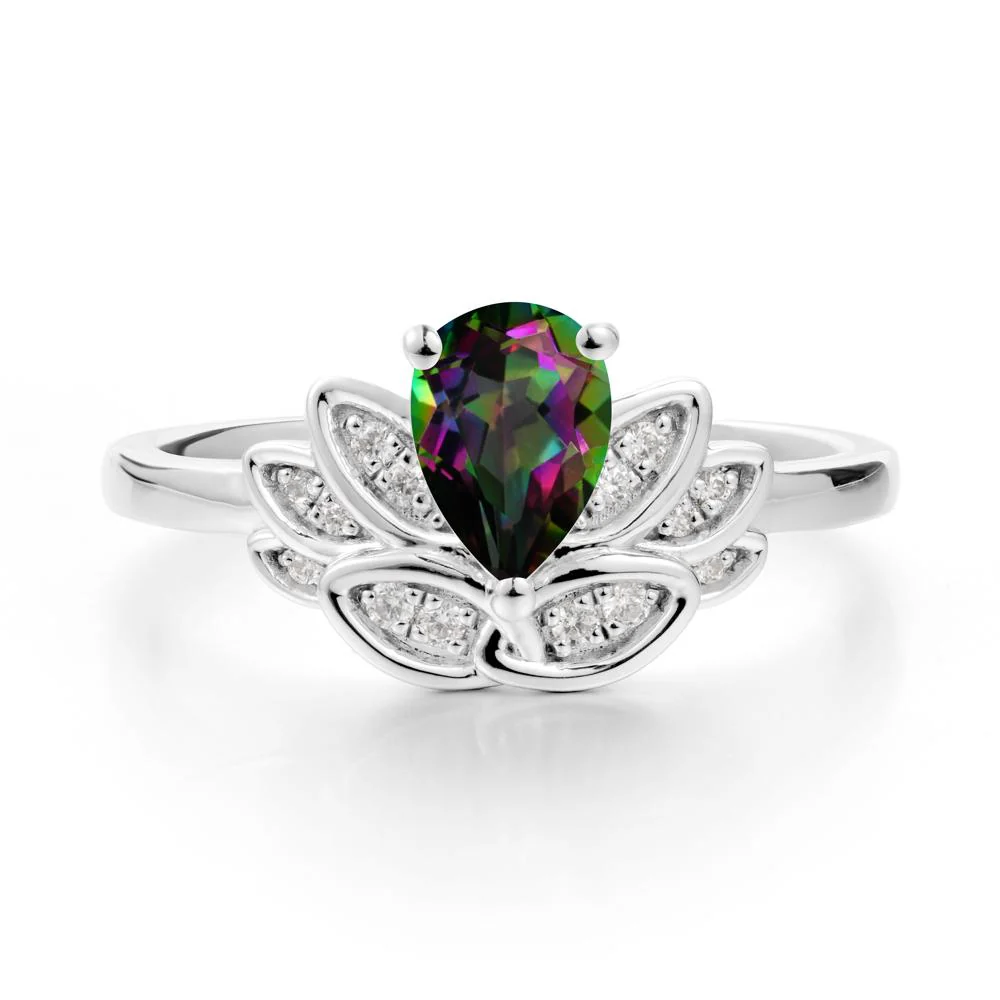 Lotus Flower Mystic Topaz Ring - Image 6