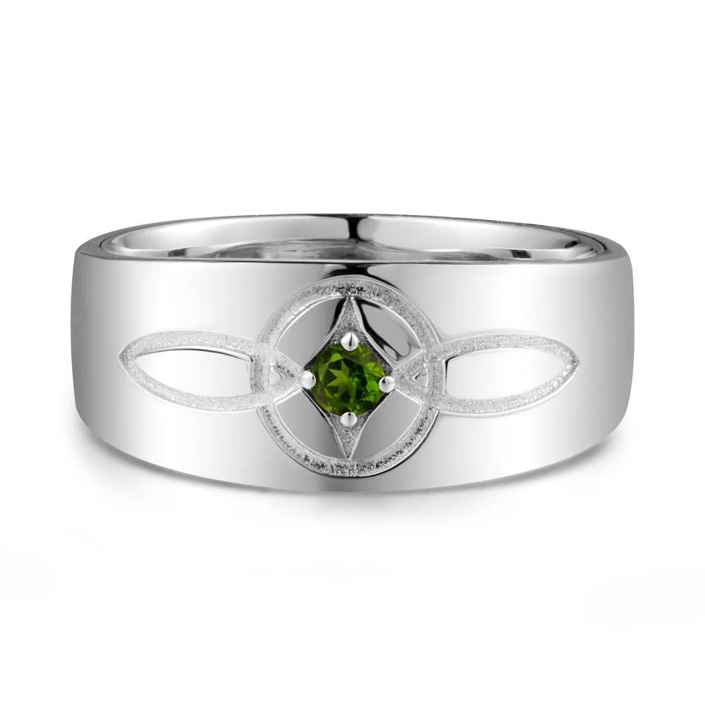 Man Simple Celtic Knot Diopside Ring - Image 3