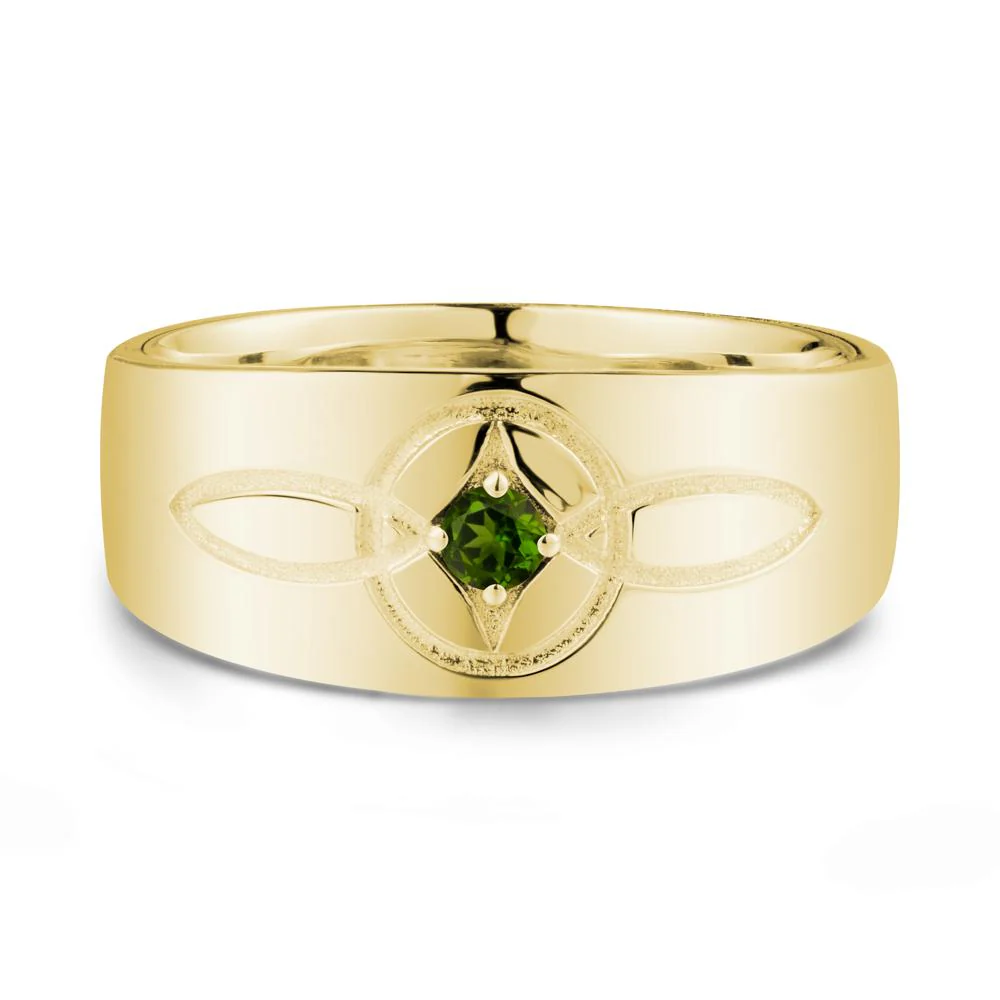 Man Simple Celtic Knot Diopside Ring - Image 7