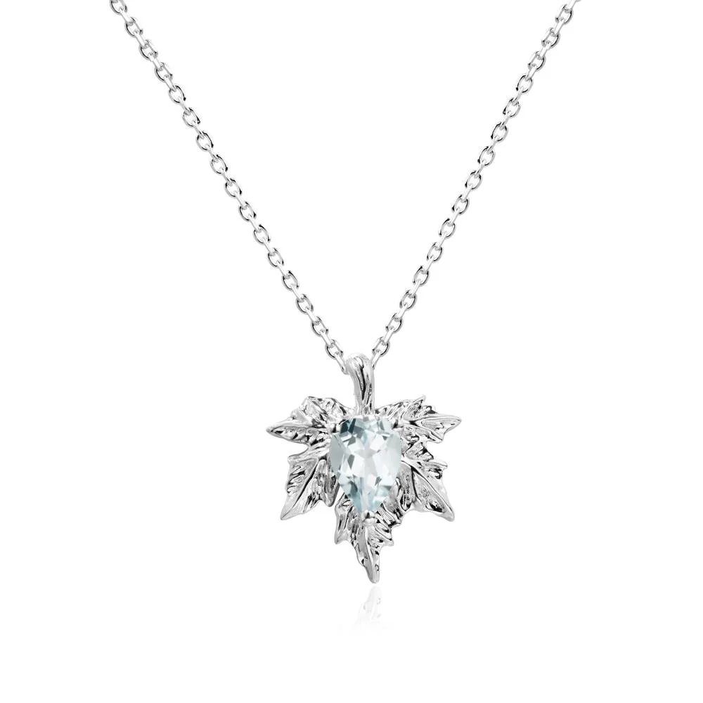Maple Leaf Aquamarine Necklace - Image 5