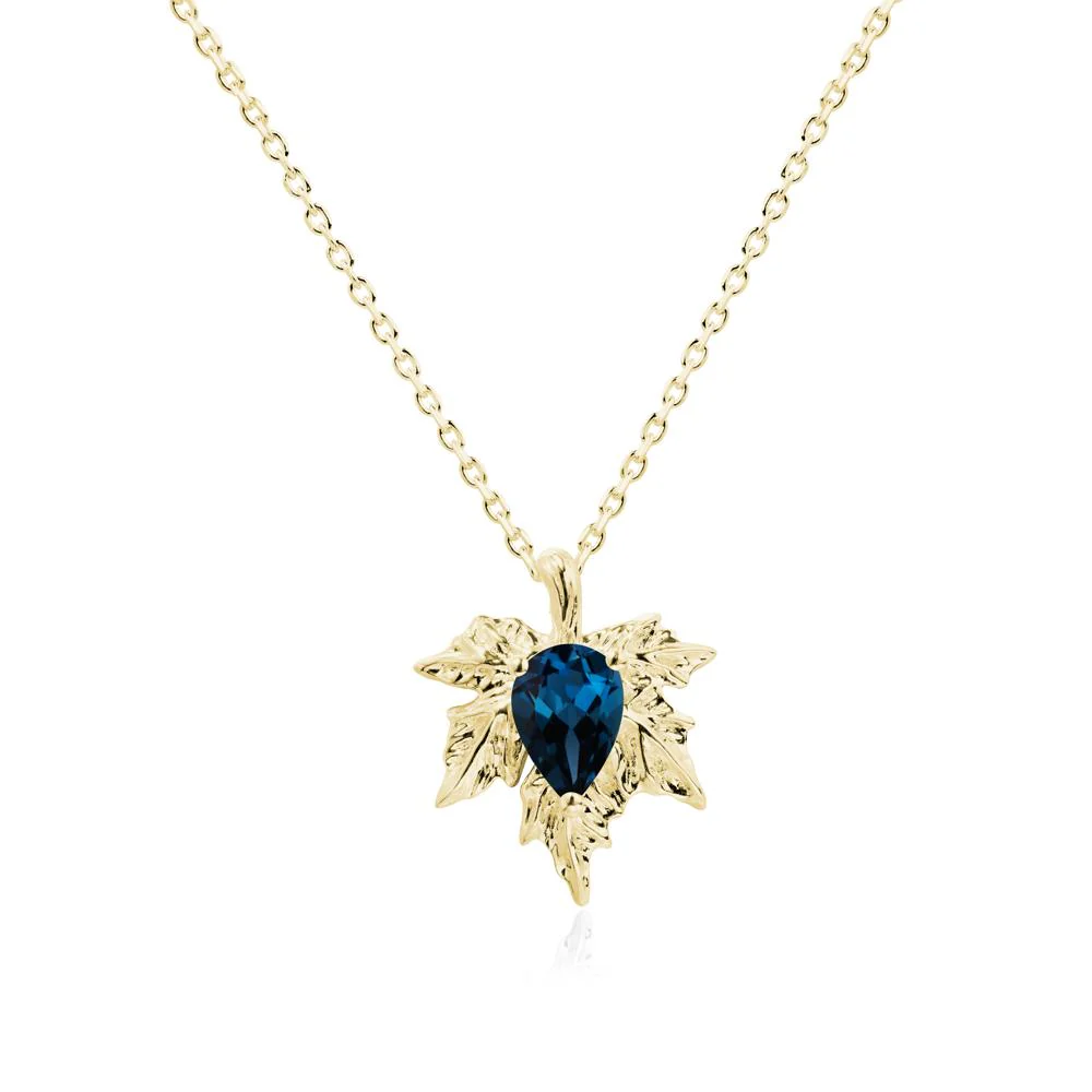 Maple Leaf London Blue Topaz Necklace - Image 7