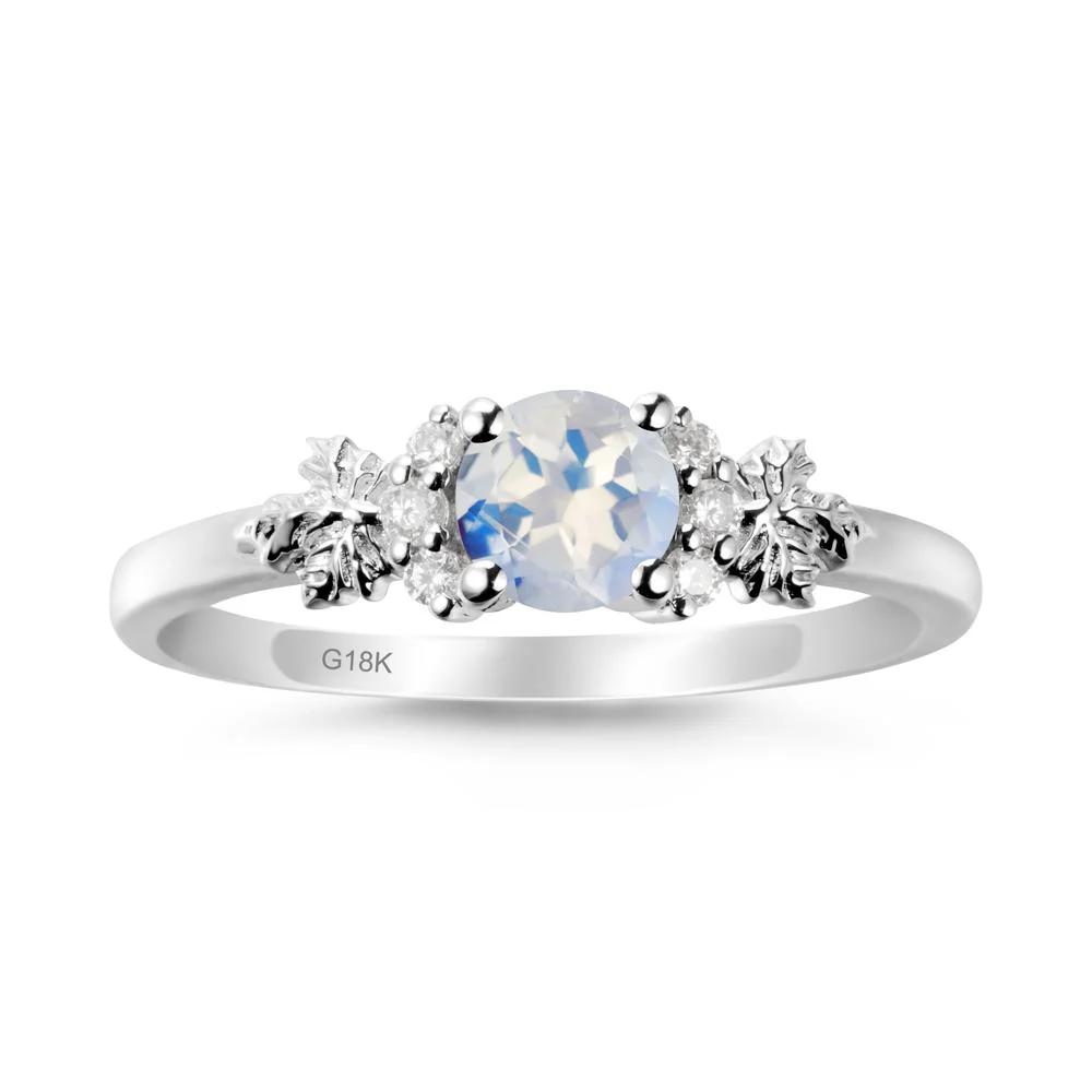 Maple Leaf Ring with Round Moonstone - Image 6