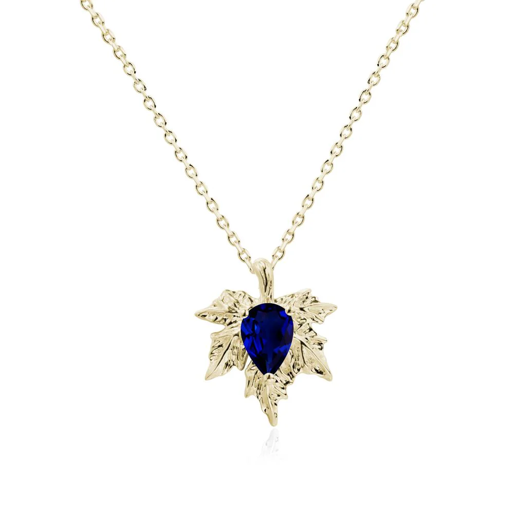 Maple Leaf Sapphire Necklace