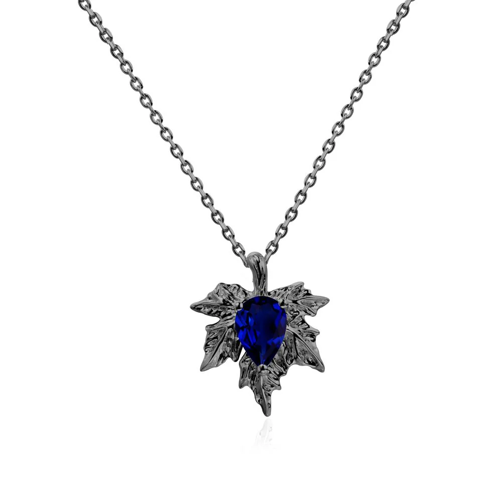 Maple Leaf Sapphire Necklace - Image 7