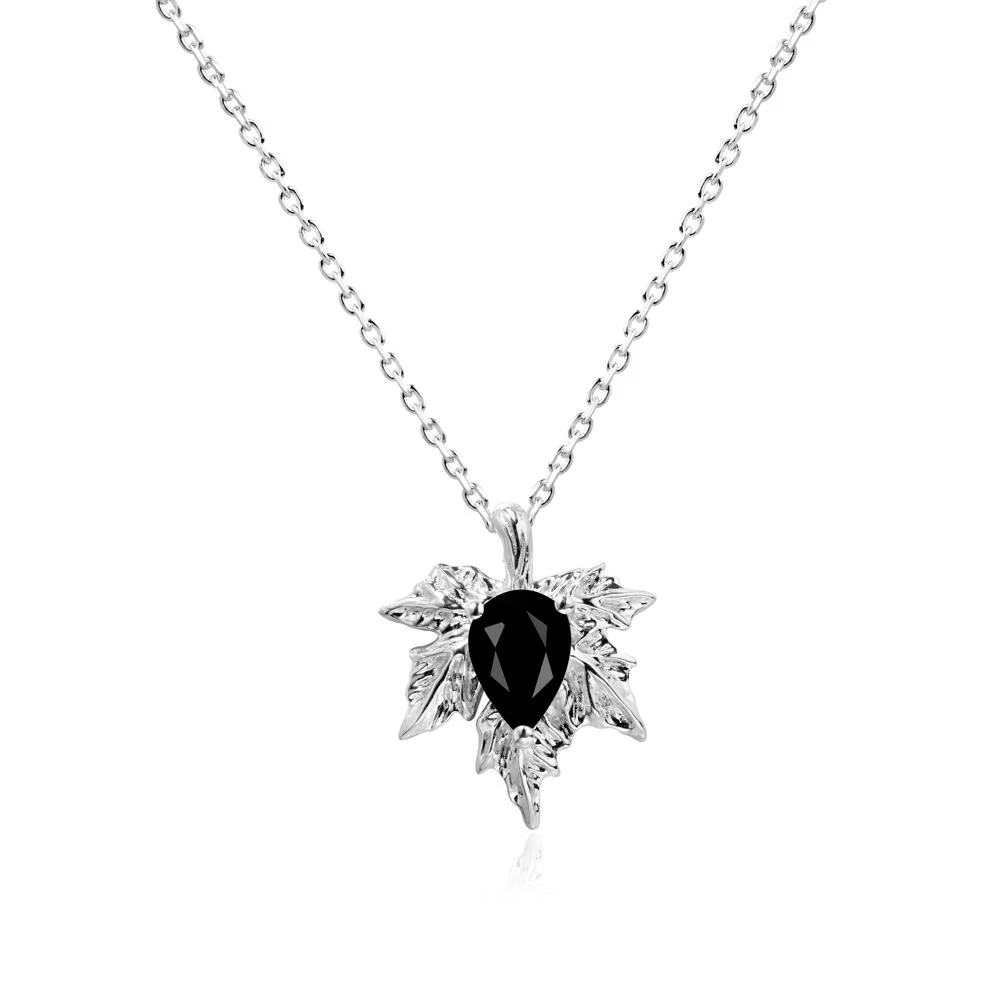 Maple Pear Shaped Black Spinel Necklace - Image 6