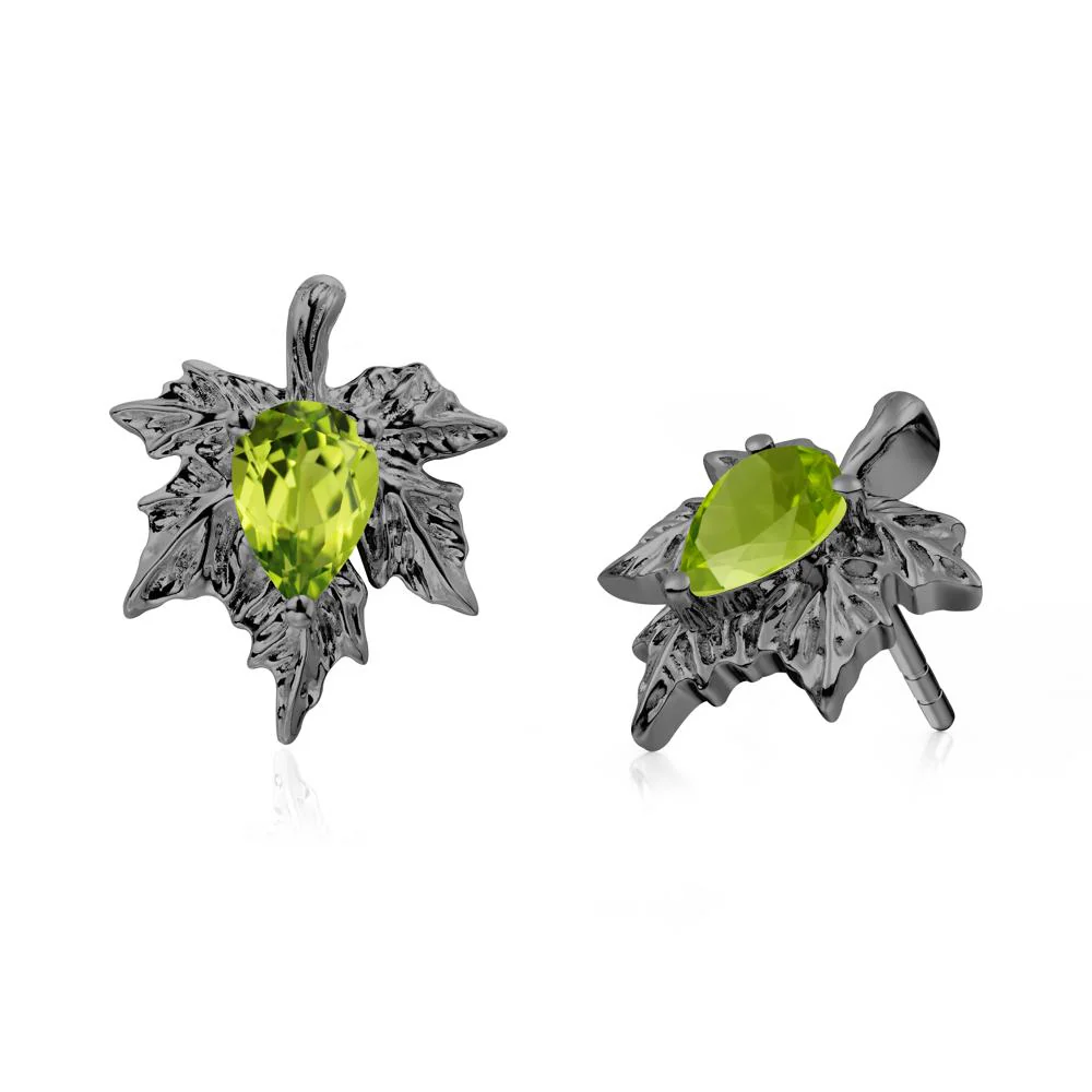 Maple Pear Shaped Peridot Earrings - Image 3