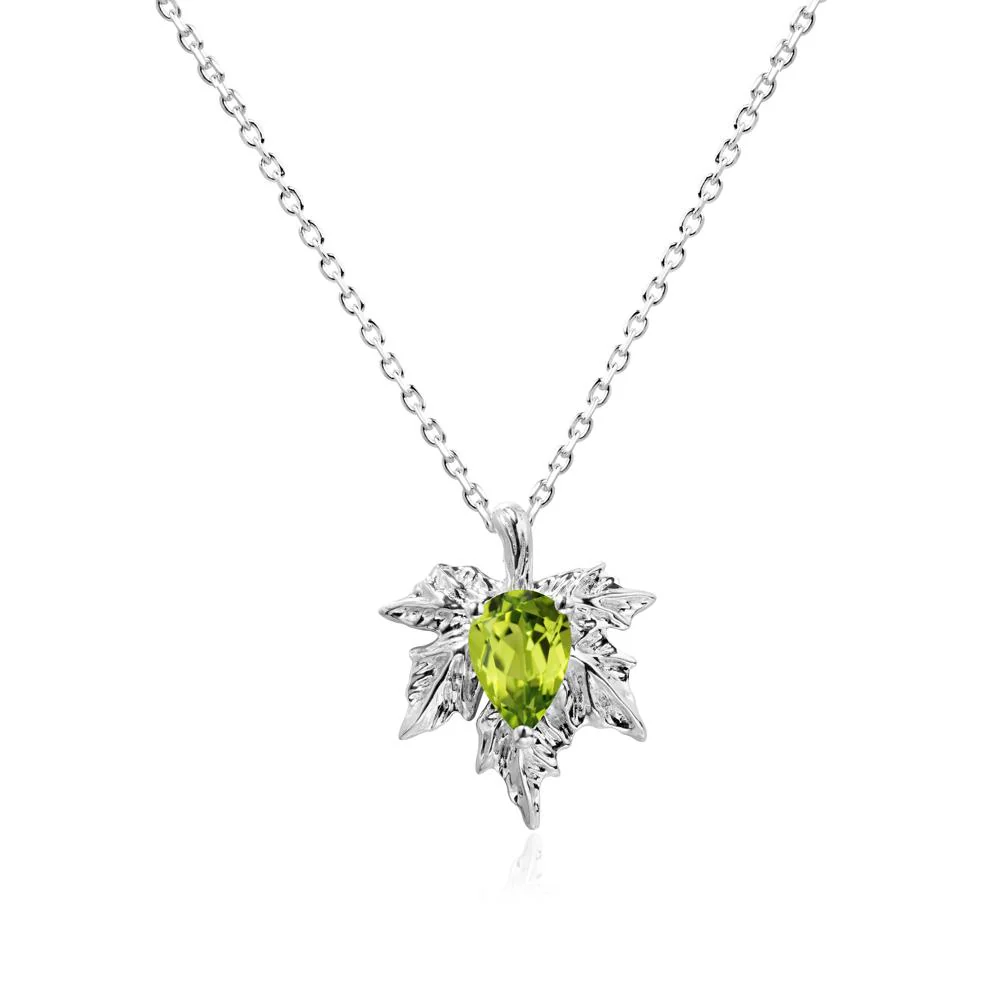 Maple Pear Shaped Peridot Necklace - Image 2