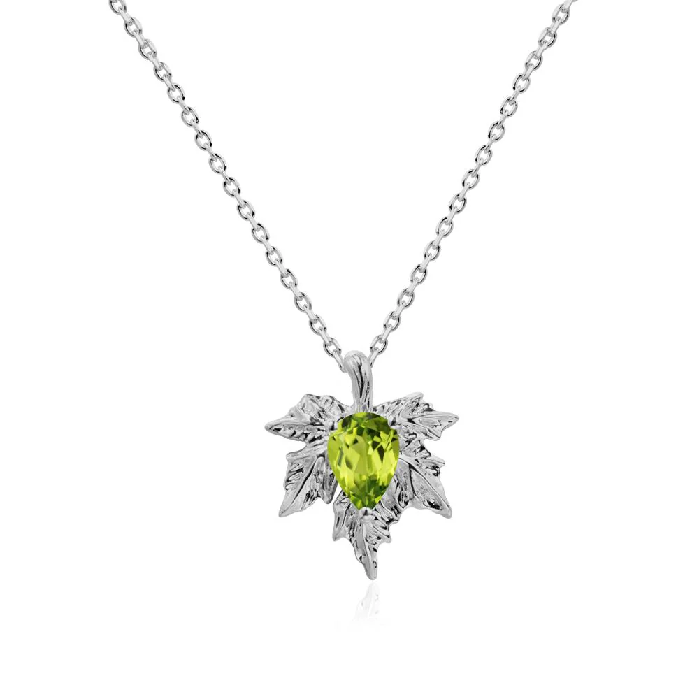 Maple Pear Shaped Peridot Necklace - Image 8