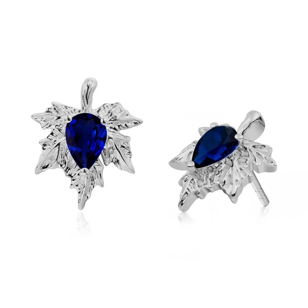 Maple Pear Shaped Sapphire Earrings - Image 3