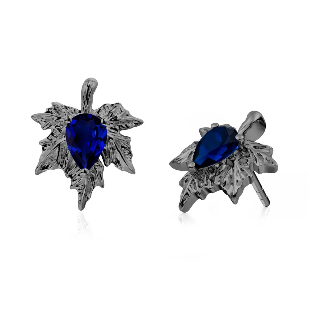 Maple Pear Shaped Sapphire Earrings - Image 4