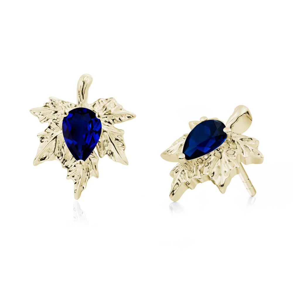 Maple Pear Shaped Sapphire Earrings - Image 7
