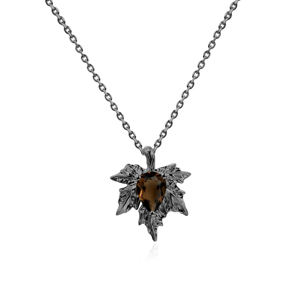 Maple Pear Shaped Smoky Quartz Necklace