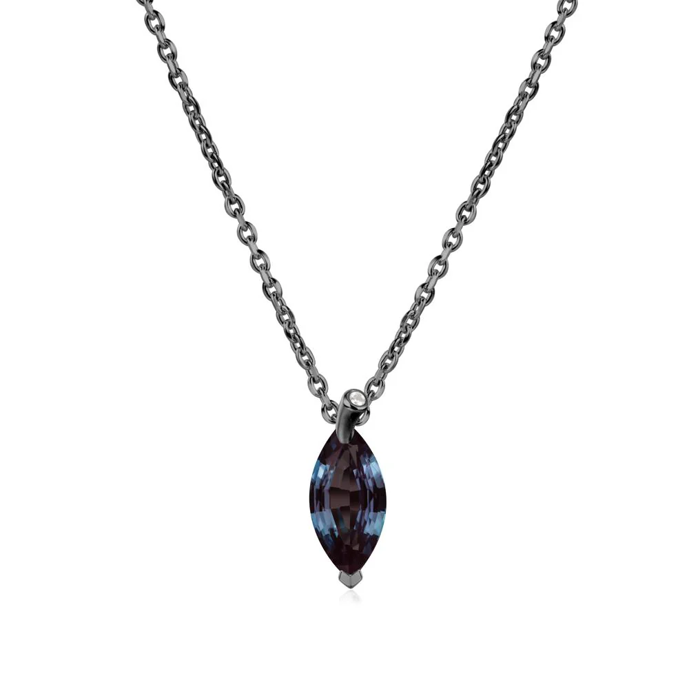 Marquise Alexandrite Leaf Necklace - Image 7