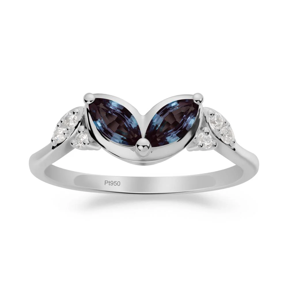 Marquise Alexandrite Leaf Ring - Image 7