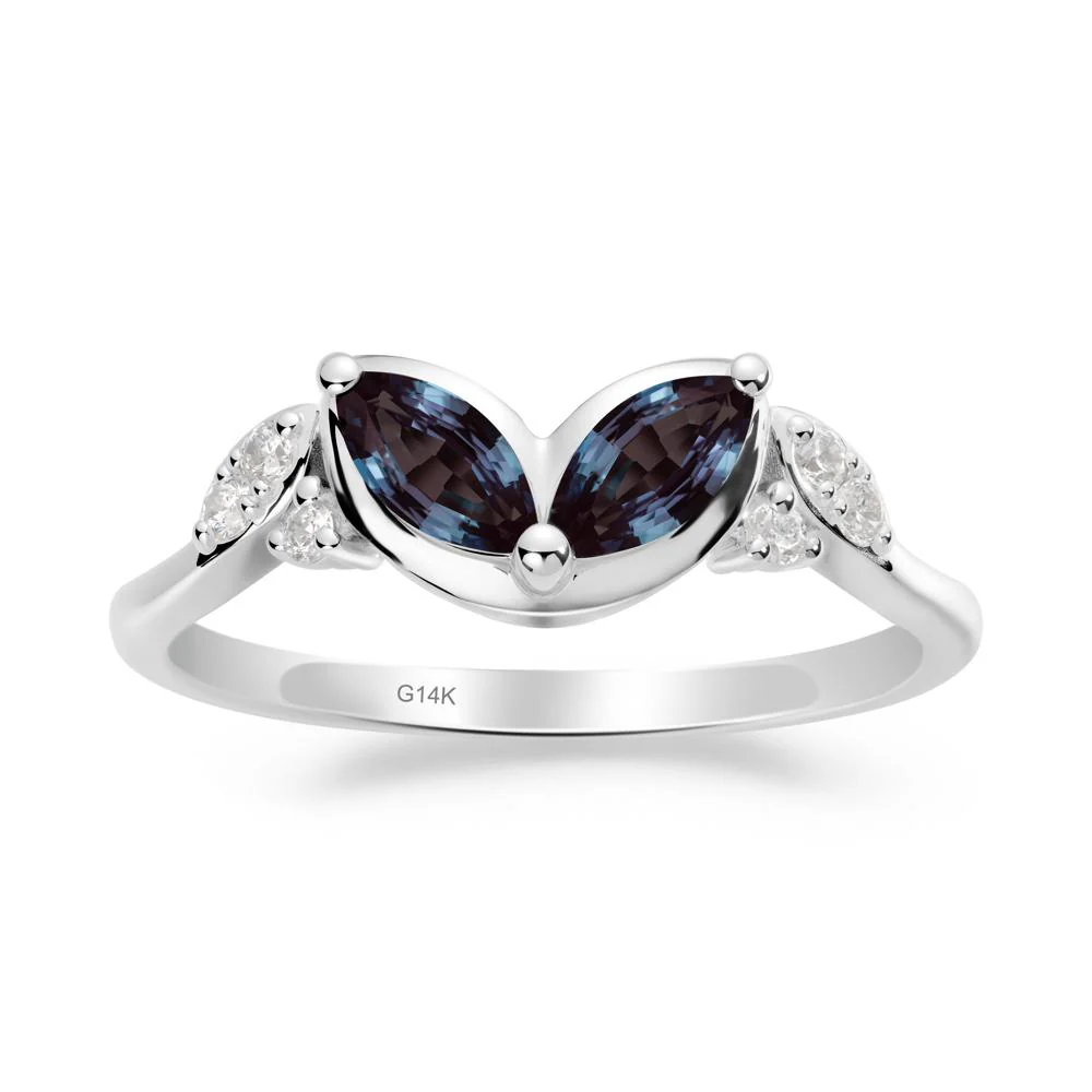 Marquise Alexandrite Leaf Ring - Image 8