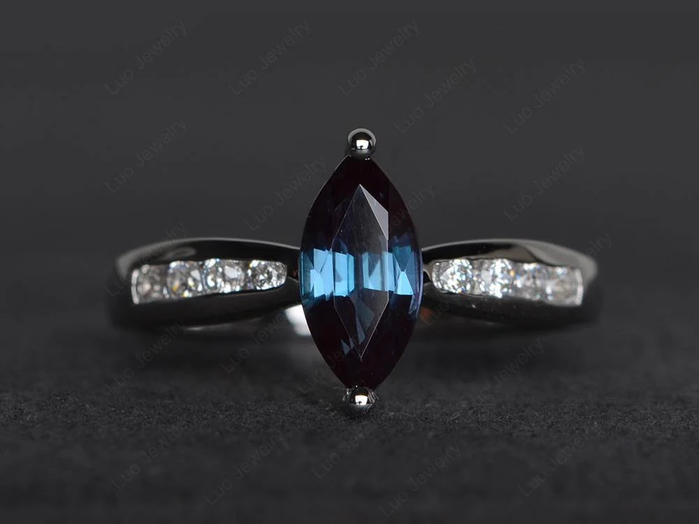 Marquise Alexandrite Promise Ring