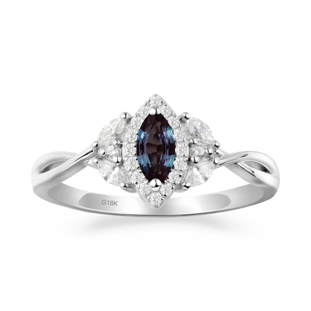 Marquise Alexandrite Ring with Twisted Band - Image 5