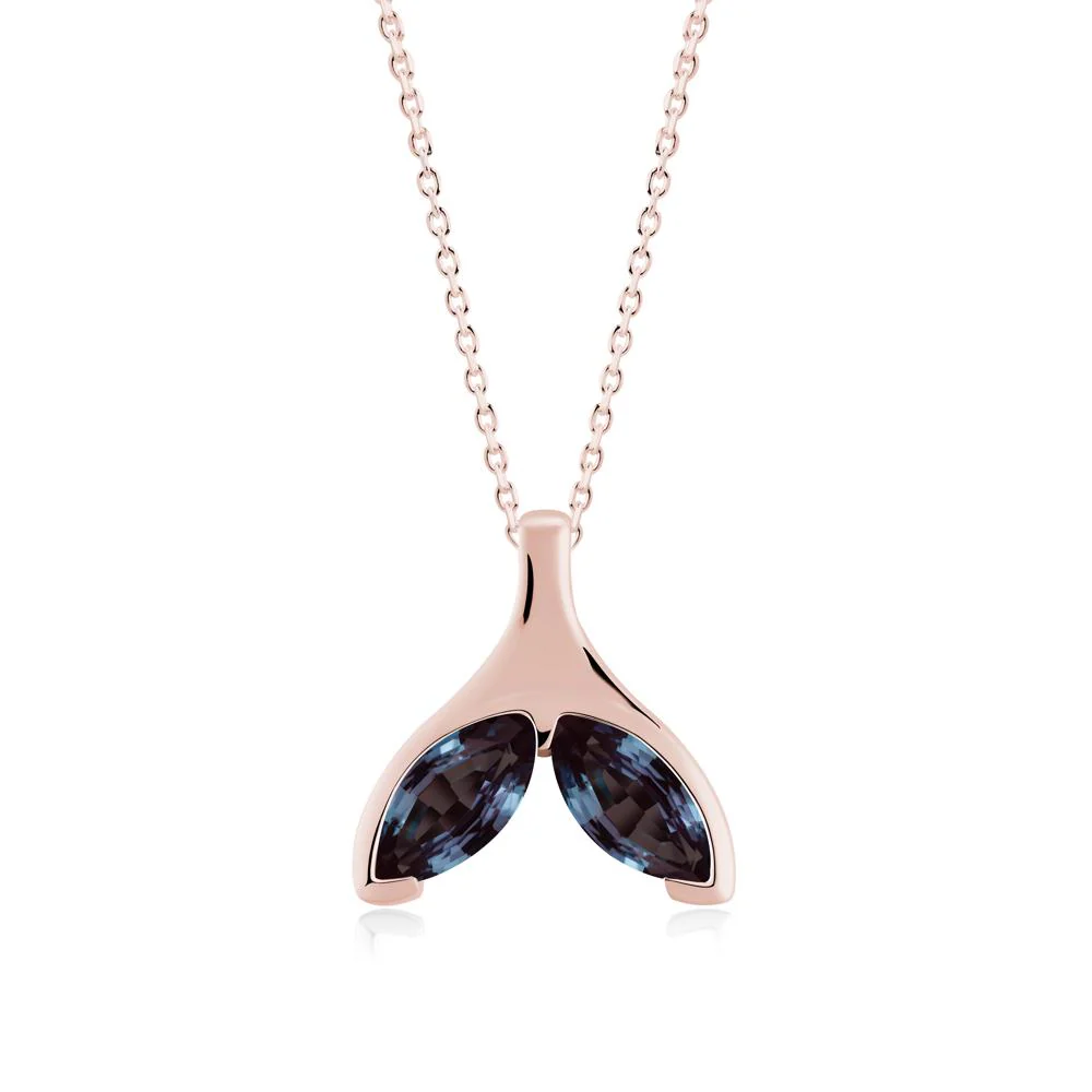 Marquise Alexandrite Whale Tail Necklace - Image 5