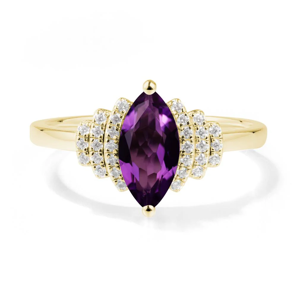 Marquise Amethyst Cluster Ring - Image 3