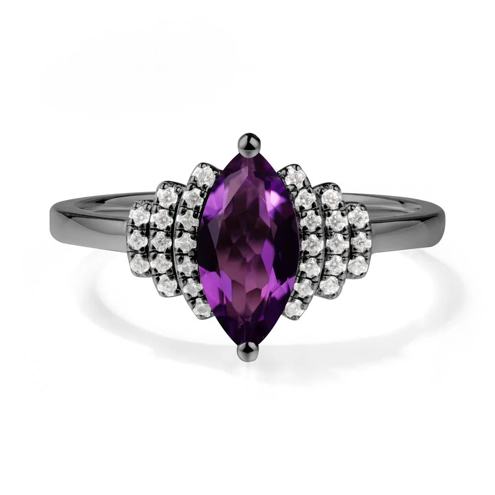 Marquise Amethyst Cluster Ring - Image 4