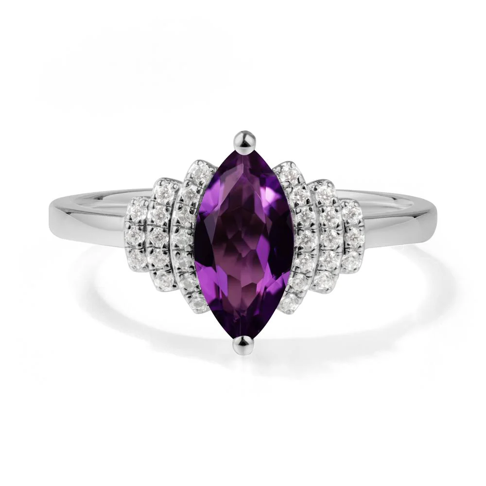 Marquise Amethyst Cluster Ring - Image 5