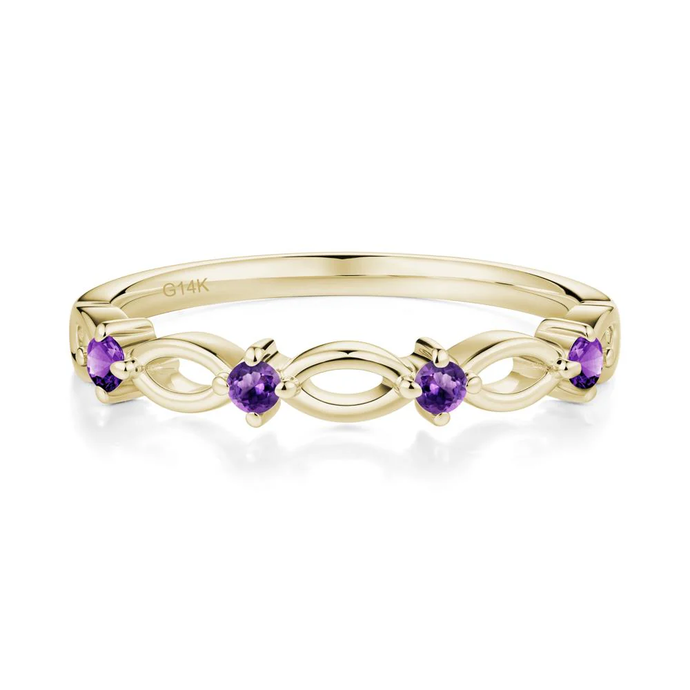 Marquise Amethyst Stackable Ring
