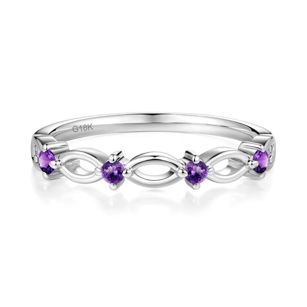 Marquise Amethyst Stackable Ring - Image 3
