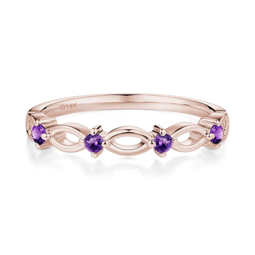 Marquise Amethyst Stackable Ring - Image 4
