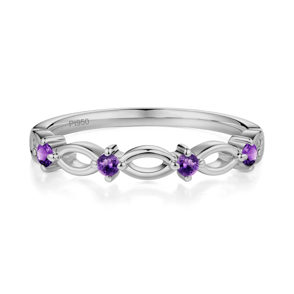 Marquise Amethyst Stackable Ring - Image 7