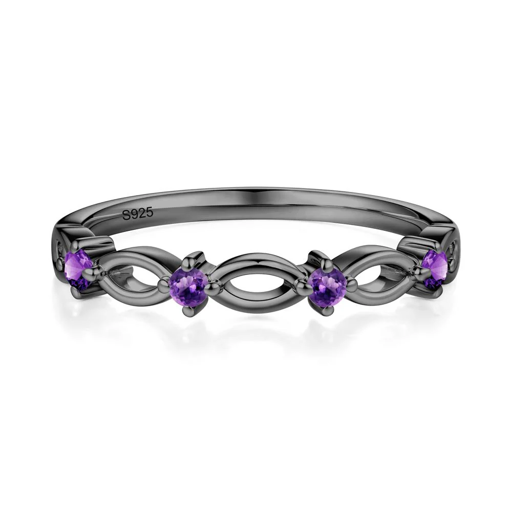 Marquise Amethyst Stackable Ring - Image 8