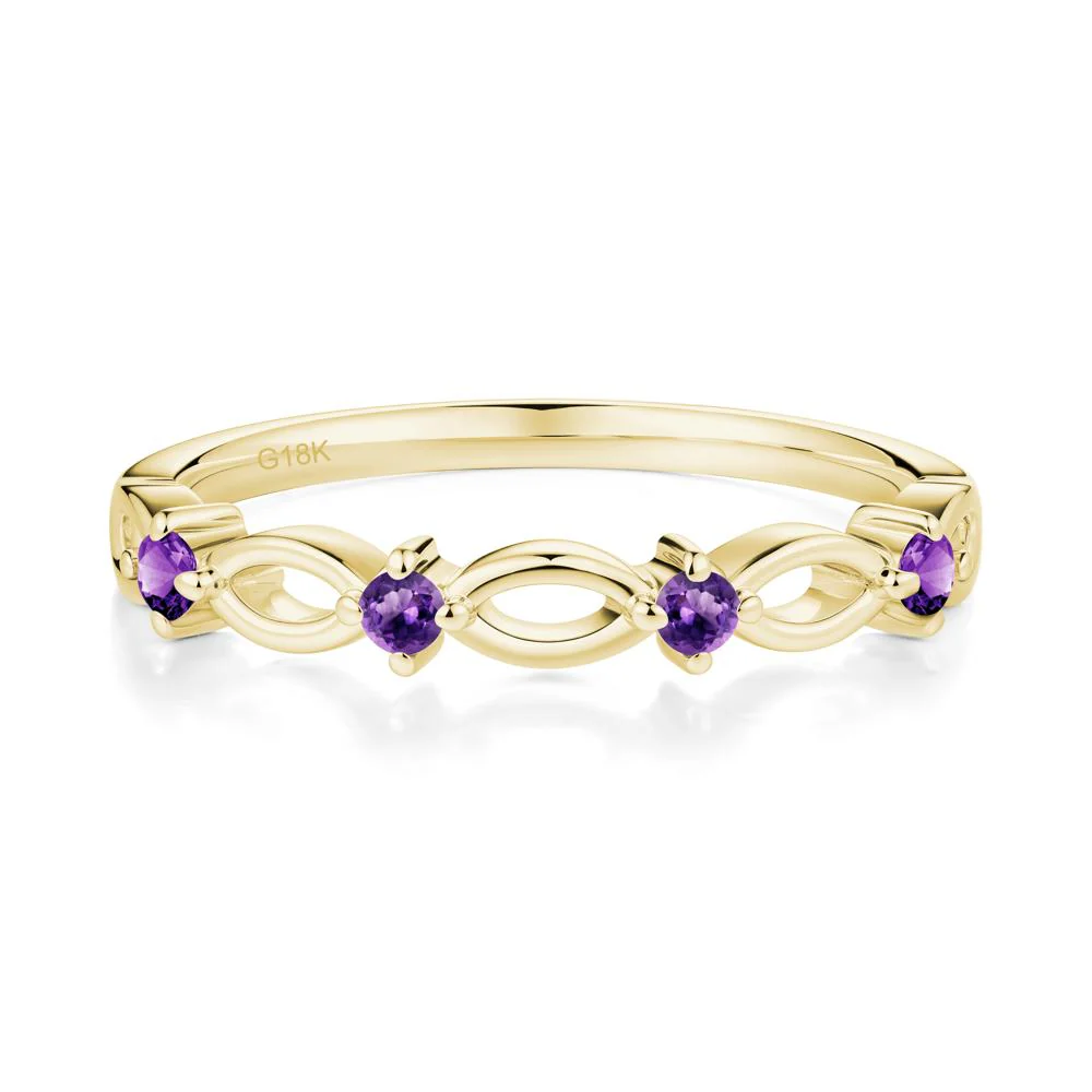 Marquise Amethyst Stackable Ring - Image 9